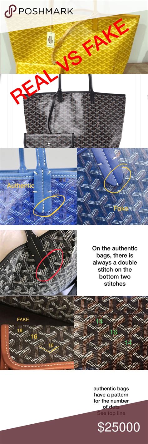 fake vs real goyard|genuine goyard bag.